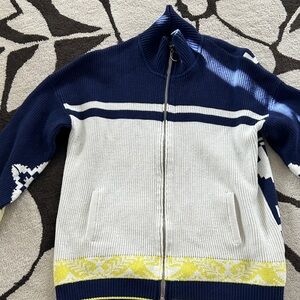 Mauve by Anthropologie Oversized zip front sweater XL